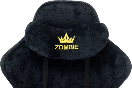 Кресло игровое Zombie 51 велюр черный Light-20