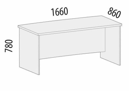 21.02 Стол руководителя Венге Цезарь 1660x860x780мм