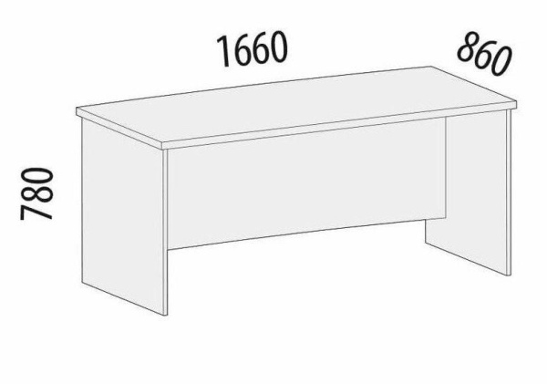 21.02 Стол руководителя Венге Цезарь 1660x860x780мм