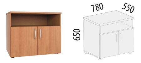64.45 Тумба под оргтехнику Альфа, кронберг